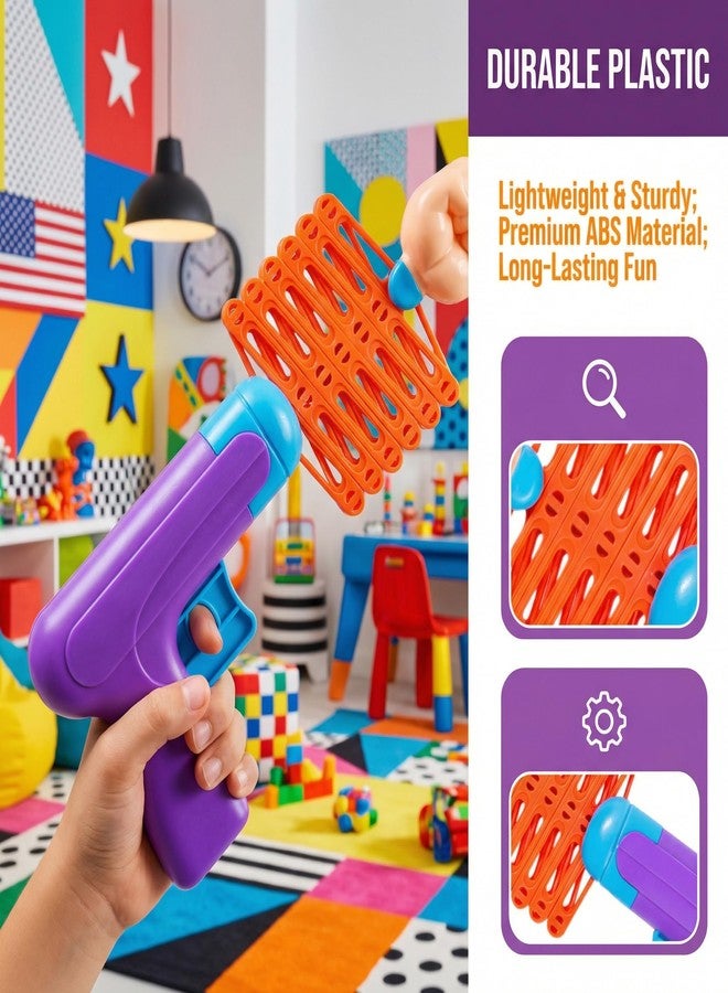 VOSAREA Retractable Fist Hand Prank Prop Plastic Spring Fist Shooter Extendable Arm Grabber Fists Reacher 4 Gestures Shooters Retractable Party Trick Prop for Halloween Chirstmas Party - Image 4